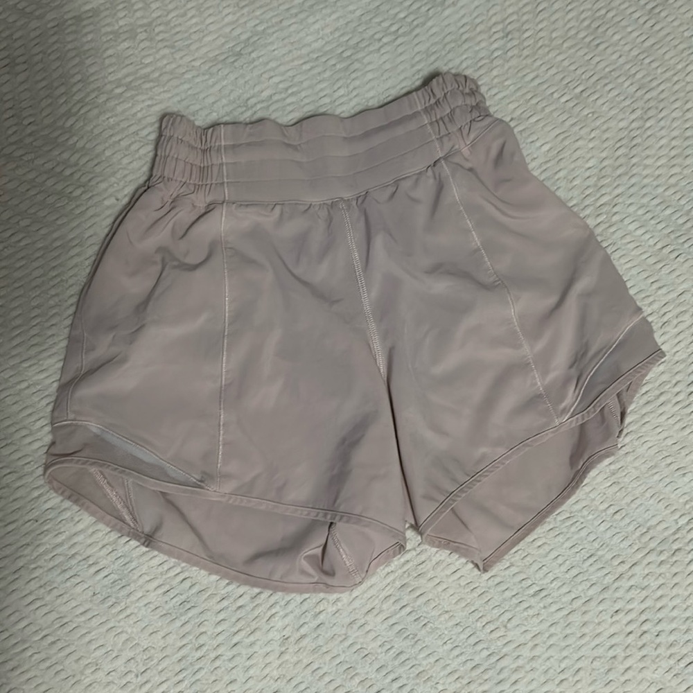 Lululemon light pink hottyhot shorts